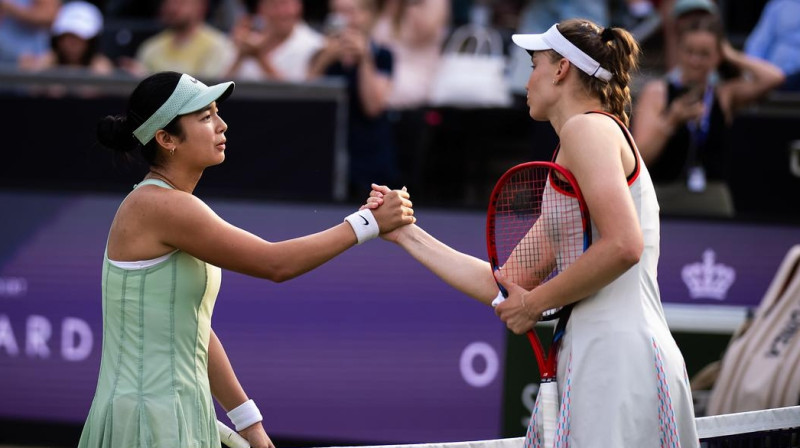 Aleksandra un Eala Ribakina. Foto: Jimmie48 / WTA
