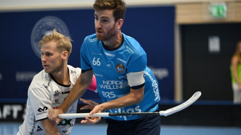 Kevins Haglunds (#66) ved "FBC Kalmarsund" pretim sekmīgam sezonas sākumam, foto: FBC Kalmarsund