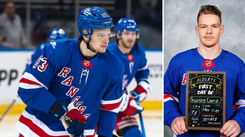 Alberts Šmits. Foto: NHL un New York Rangers