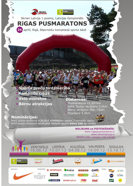 „Rīgas pusmaratonam” pieteikušies vairāk kā 1400 dalībnieku