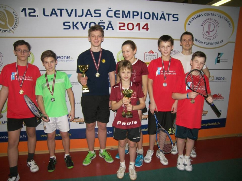 Latvijas čempionātā skvošā dominē jaunie jelgavnieki