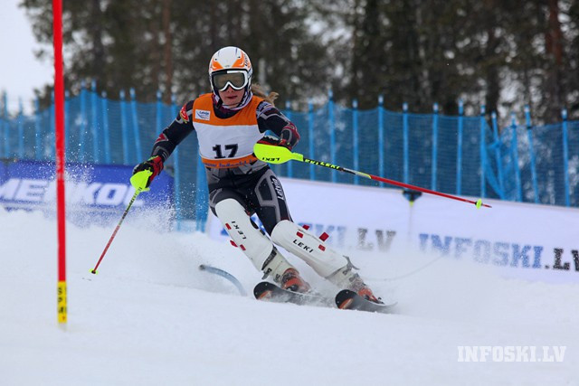 Evelīna Gasūna uzvar arī otrajās Baltijas kausa slaloma sacensībās
