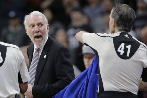 "Spurs" - "Thunder" dueļa arbitri atzīst kļūdu sērijas otrā mača galotnē