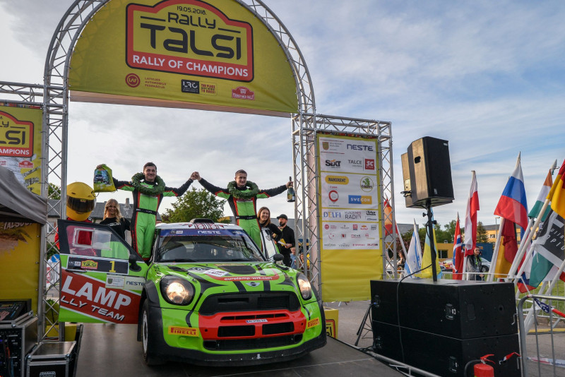 Talsu rallijā ar WRC mašīnu uzvar ukrainis Gorbans, Berķa ekipāžai otrā vieta