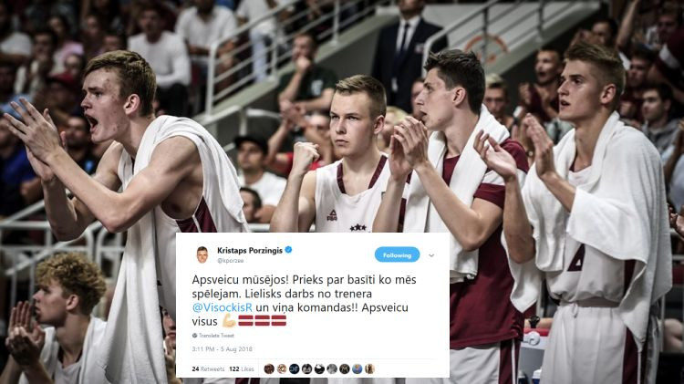 "Twitter" čalas: Porziņģis slavē treneri, ESPN žurnālists Žagaru salīdzina ar Dragiču