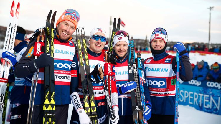 Norvēģijas distanču slēpotāji dzimtenē izcīna uzvaras Pasaules kausa stafetēs