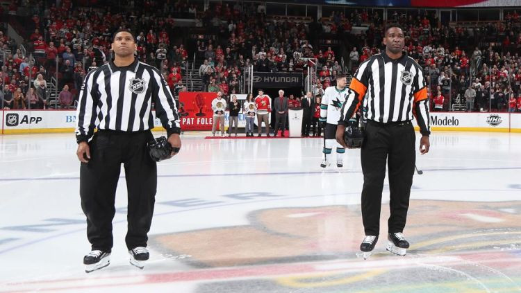 Pirmo reizi NHL vēsturē spēli apkalpo divi melnādainie tiesneši