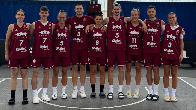 Latvijas U23 basketbolistes 3x3 Nāciju līgu sāk ar otro vietu