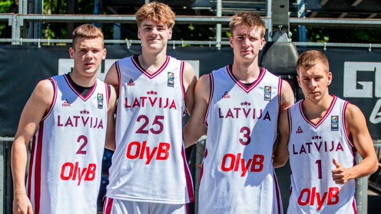 Latvijas U-21 izlasēm 3x3 turnīrā Rīgā trešā un ceturtā vieta