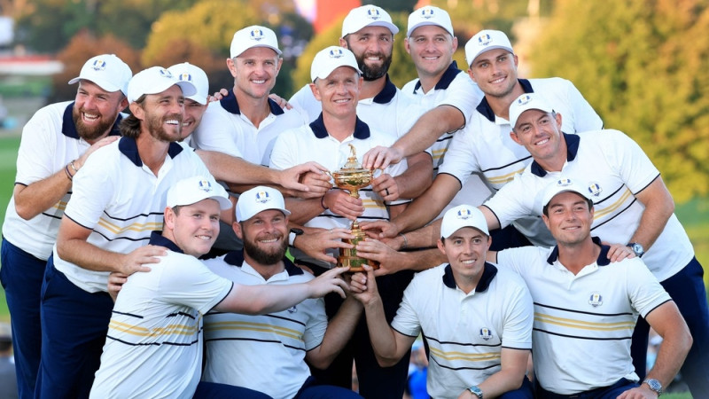 Eiropas golferi Raidera kausā uzvar ASV