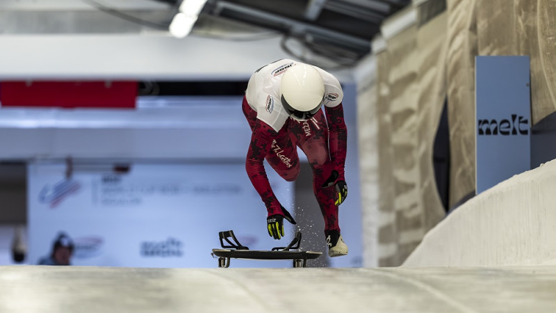 Valdovskis atkal desmitniekā Eiropas kausā skeletonā