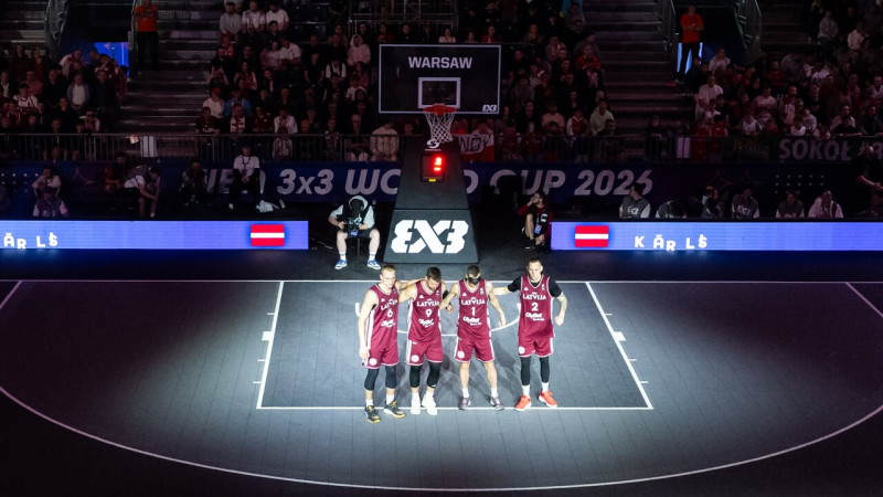 Latvijas 3x3 basketbolisti favorītu godā pirms cīņām par ceturtdaļfinālu